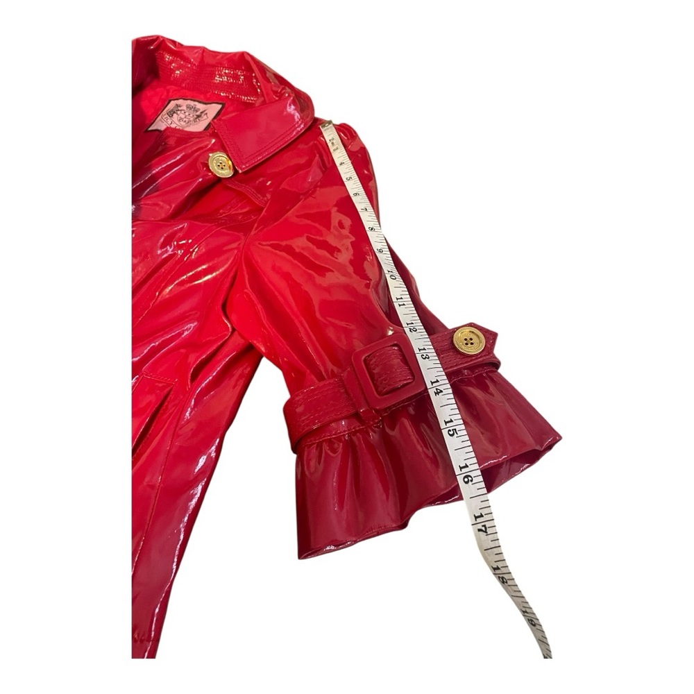 Juicy Couture Red Rain Jacket with Gold Buttons - Picture 8 of 15